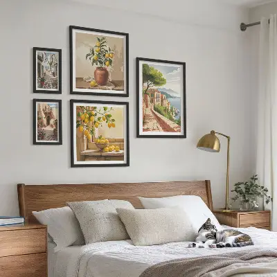 Set di quadri incorniciati con incantevoli panorami mediterranei