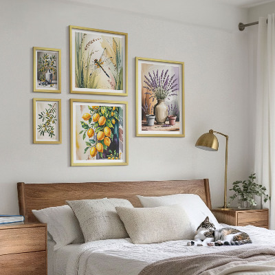 Set di quadri incorniciati Limone floreale Olive rustiche