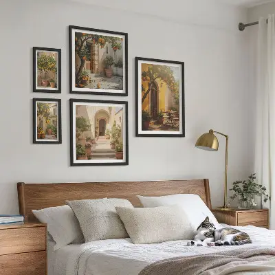Set di quadri incorniciati motivo con affascinanti strade arancioni