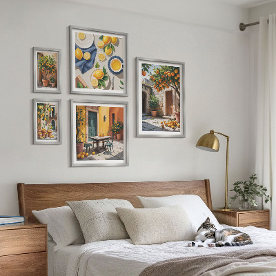 Set di 5 quadri Agrumi nei giardini