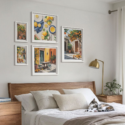 Set di 5 quadri Agrumi nei giardini