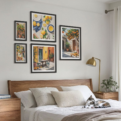 Set di 5 quadri Agrumi nei giardini