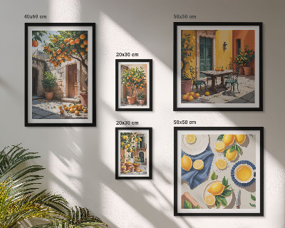 Set di 5 quadri Agrumi nei giardini