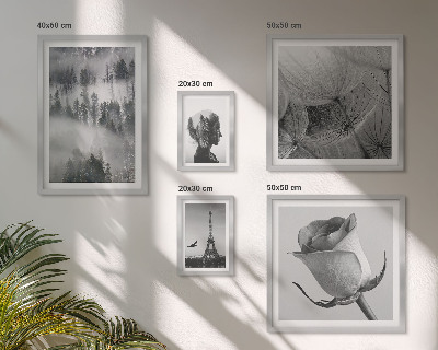 Set di quadri incorniciati città naturale in bianco e nero
