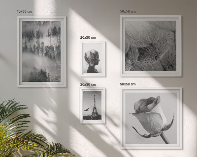 Set di quadri incorniciati città naturale in bianco e nero