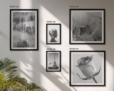 Set di quadri incorniciati città naturale in bianco e nero