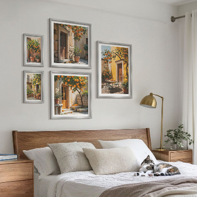 Polittico con cornice Agrumi nei giardini