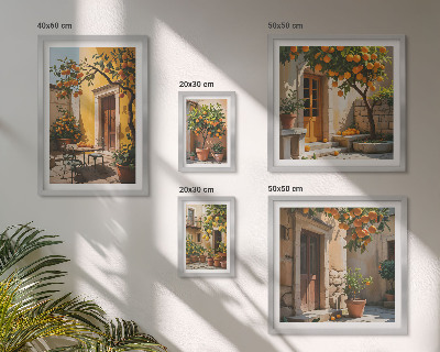 Polittico con cornice Agrumi nei giardini