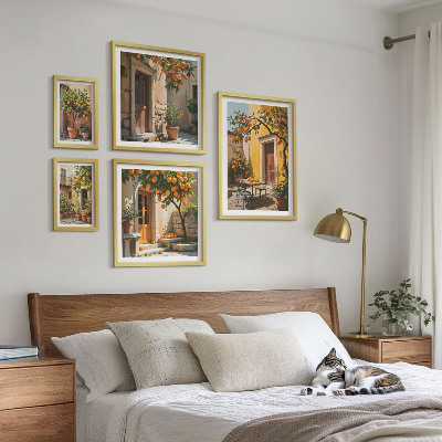 Polittico con cornice Agrumi nei giardini