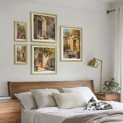 Agrumi nei giardini polittico con cornice