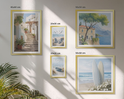 Polittico con cornice Eleganti viste sul mare