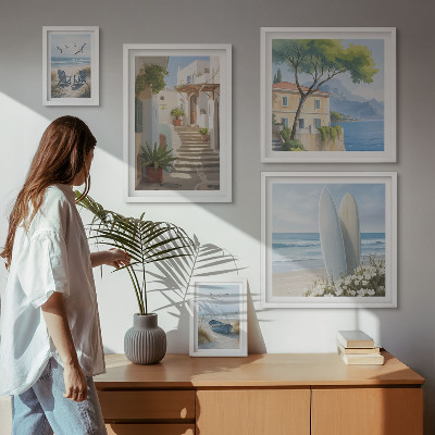 Polittico con cornice Eleganti viste sul mare