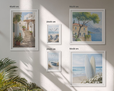 Polittico con cornice Eleganti viste sul mare