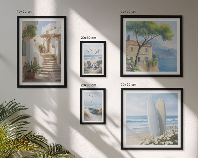 Polittico con cornice Eleganti viste sul mare