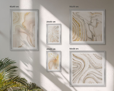 Set di quadri incorniciati Composizioni astratte sui toni del beige