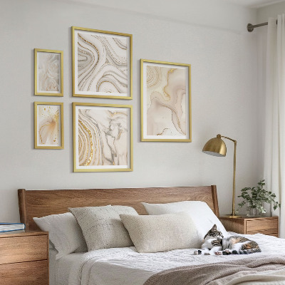 Set di quadri incorniciati Composizioni astratte sui toni del beige