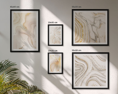 Set di quadri incorniciati Composizioni astratte sui toni del beige