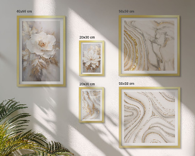 Polittico con cornice Motivi floreali astratti, eleganza