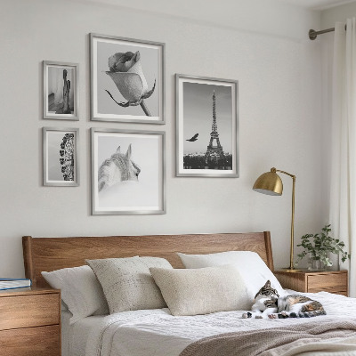 Set di 5 quadri Eleganti immagini in bianco e nero