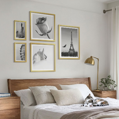 Set di 5 quadri Eleganti immagini in bianco e nero