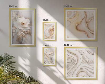 Set di quadri incorniciati Motivi floreali, eleganza astratta
