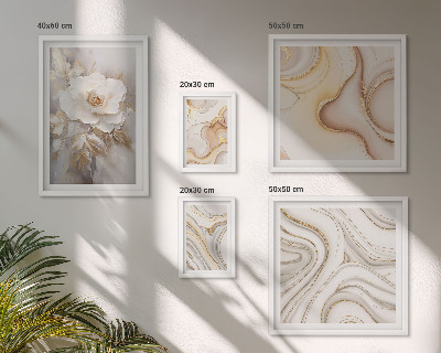 Set di quadri incorniciati Motivi floreali, eleganza astratta