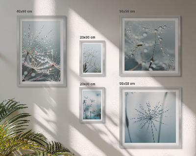 Set di quadri incorniciati Gocce d'acqua sulle piante