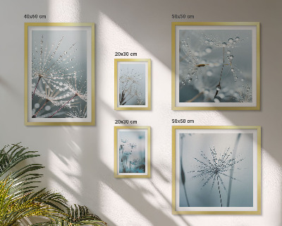 Set di quadri incorniciati Gocce d'acqua sulle piante