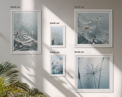 Set di quadri incorniciati Gocce d'acqua sulle piante