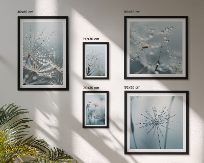 Set di quadri incorniciati Gocce d'acqua sulle piante