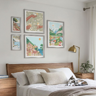 Set di 5 quadri Paesaggi incantevoli per il relax
