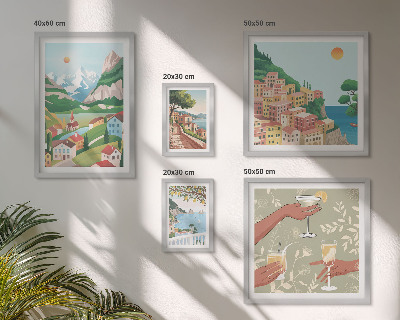 Set di 5 quadri Paesaggi incantevoli per il relax