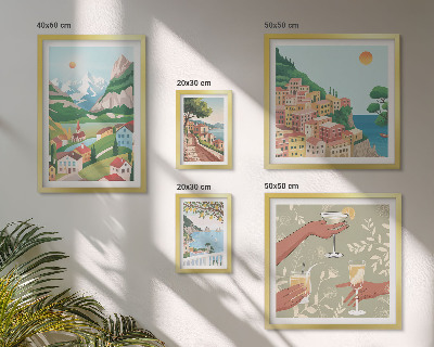 Set di 5 quadri Paesaggi incantevoli per il relax