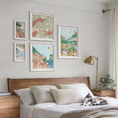 Set di 5 quadri Paesaggi incantevoli per il relax