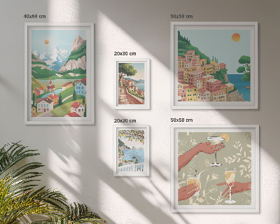 Set di 5 quadri Paesaggi incantevoli per il relax
