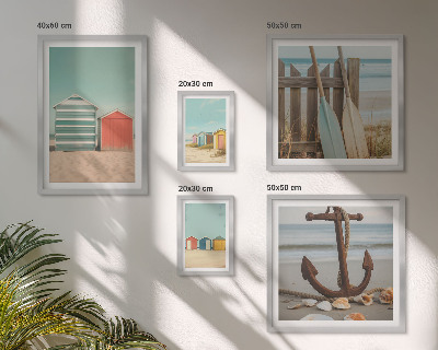 Set di 5 quadri Eleganti case sulla spiaggia