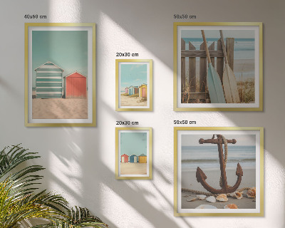 Set di 5 quadri Eleganti case sulla spiaggia