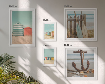 Set di 5 quadri Eleganti case sulla spiaggia