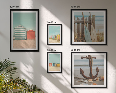 Set di 5 quadri Eleganti case sulla spiaggia