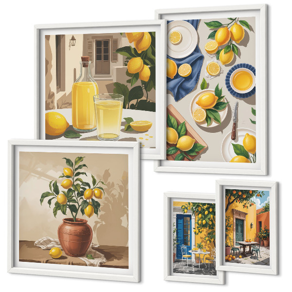 Set di quadri incorniciati Limone Idee Mediterranee