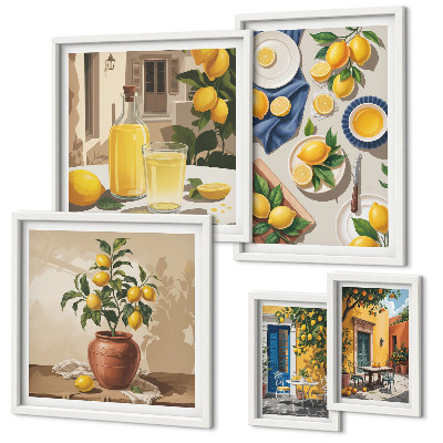 Set di quadri incorniciati Limone Idee Mediterranee