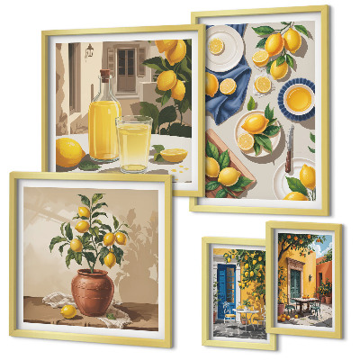 Set di quadri incorniciati Limone Idee Mediterranee