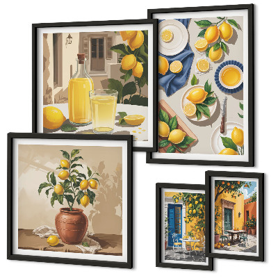 Set di quadri incorniciati Limone Idee Mediterranee