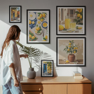 Set di quadri incorniciati Limone Idee Mediterranee