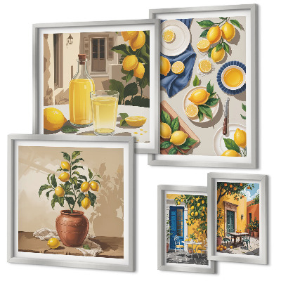 Set di quadri incorniciati Limone Idee Mediterranee