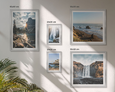 Polittico con cornice Paesaggi, cascate, spiagge