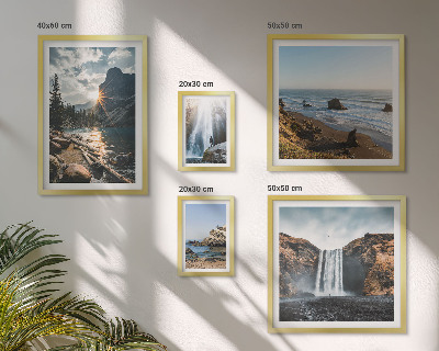 Polittico con cornice Paesaggi, cascate, spiagge
