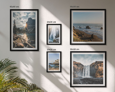 Polittico con cornice Paesaggi, cascate, spiagge