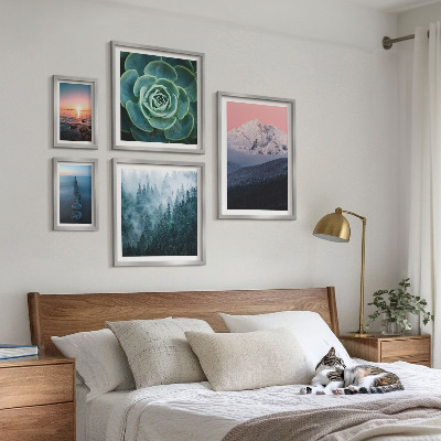 Set di 5 quadri Paesaggi montagne mare boho