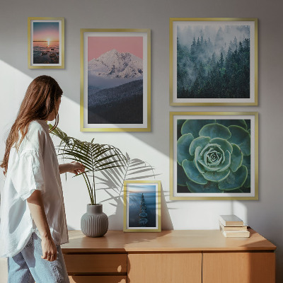 Set di 5 quadri Paesaggi montagne mare boho